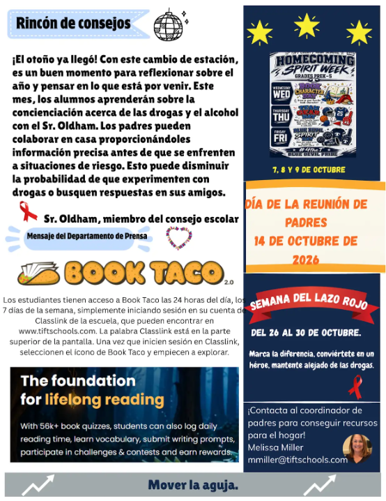 October School Newletter Pg 2 - Spanish
