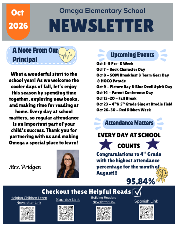 October School Newletter Pg 1