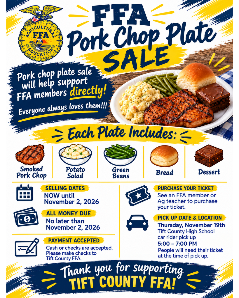 FFA PORK CHOP PLATE SALE