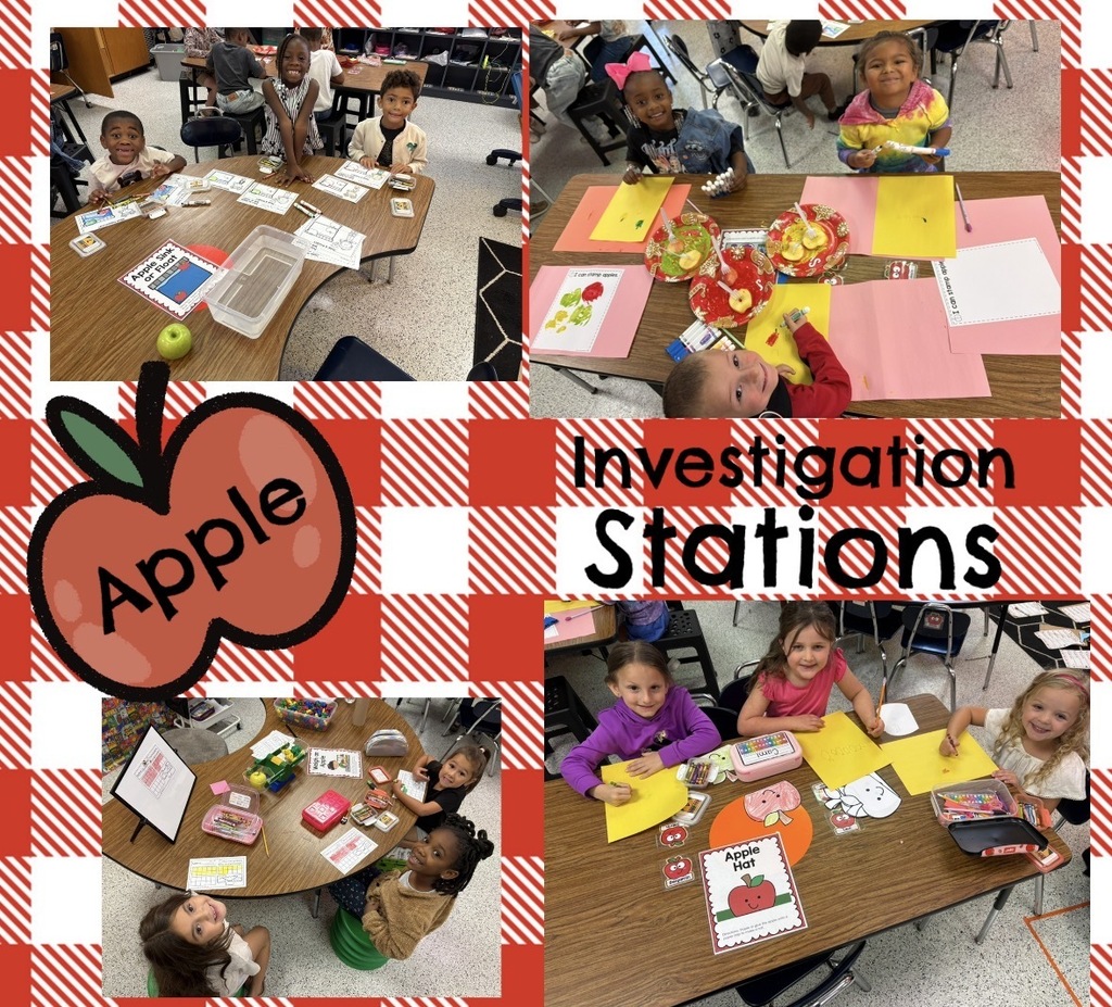 Mrs. Driver's class has Apple Investigation Day.