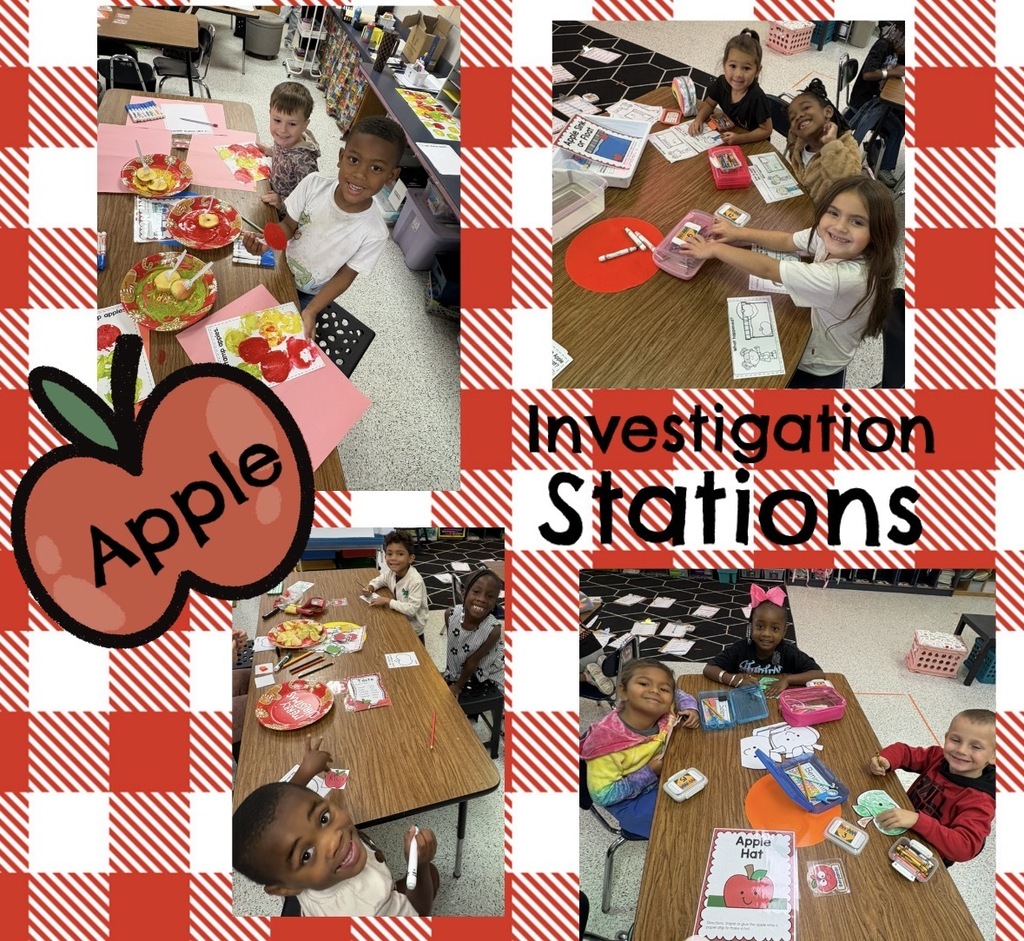 Mrs. Driver's class has Apple Investigation Day.