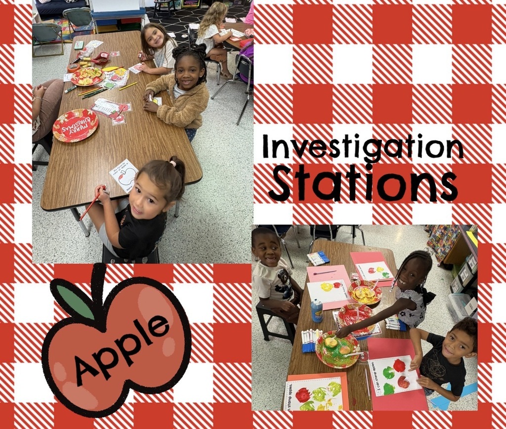 Mrs. Driver's class has Apple Investigation Day.