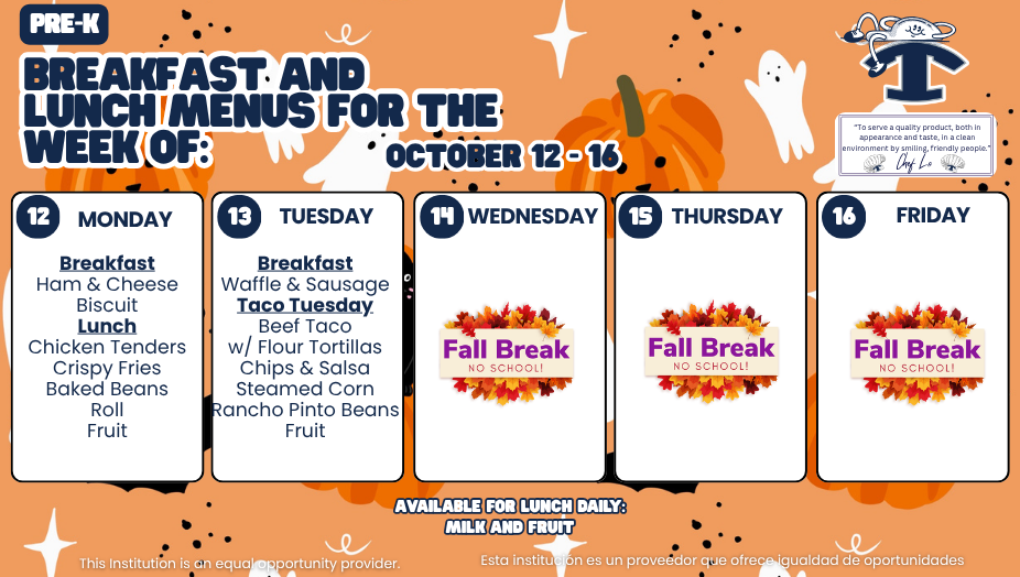 Breakfast and Lunch Menus