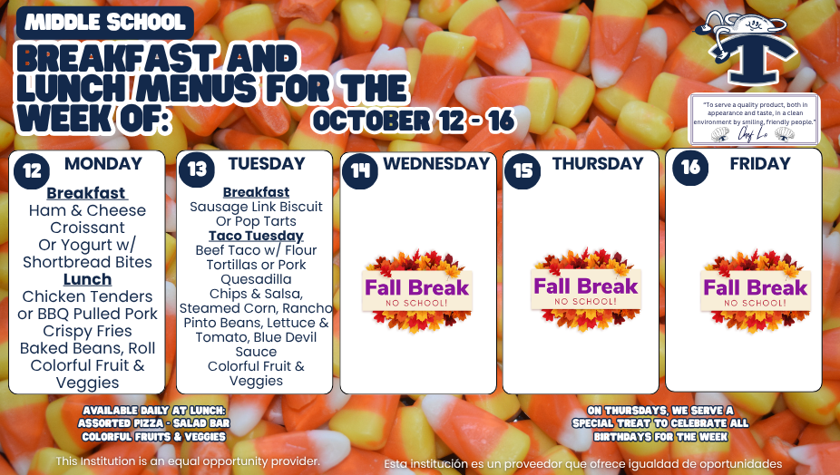 Breakfast and Lunch Menus