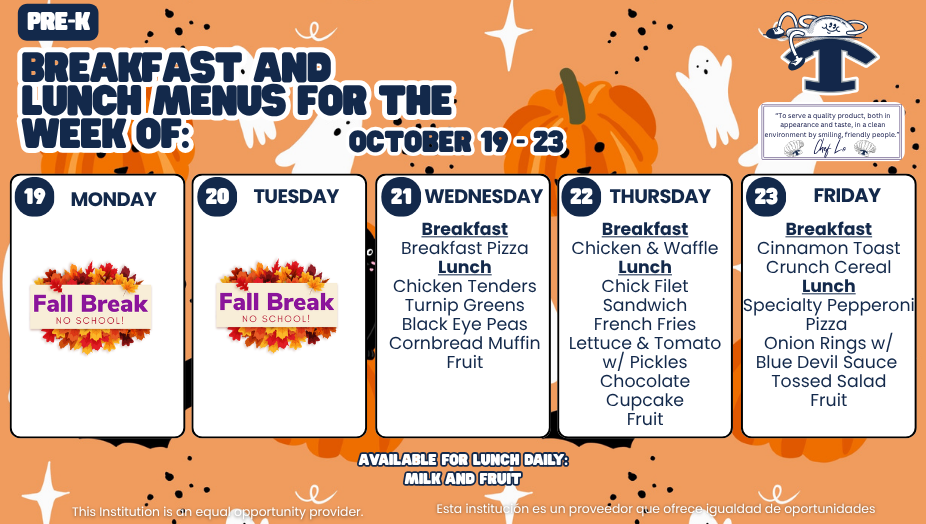 Breakfast and Lunch Menus