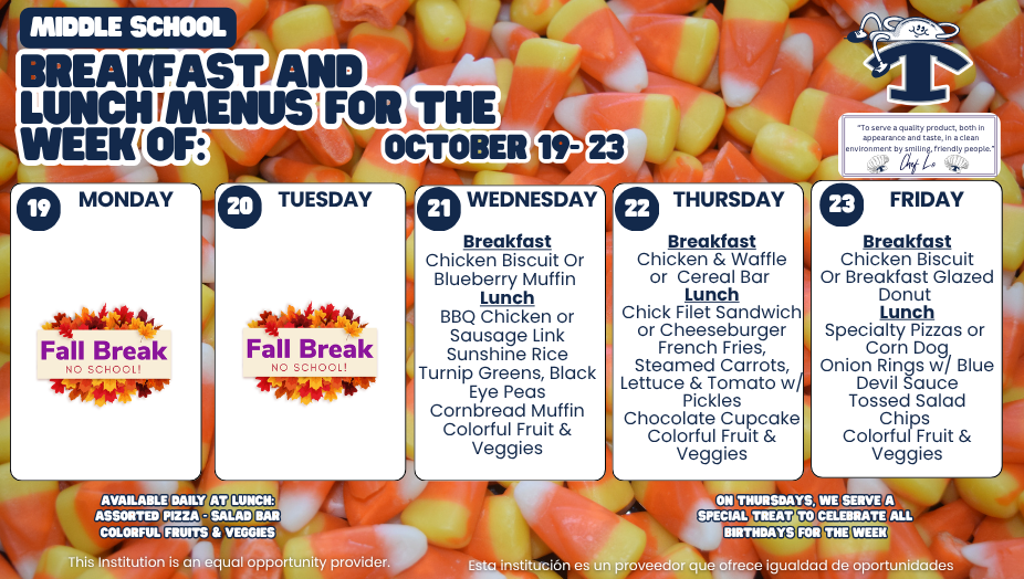 Breakfast and Lunch Menus