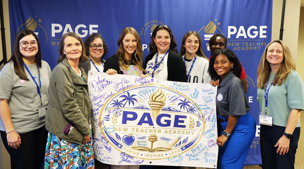 Omega Elementary School 5th grade  teacher Ashley Sparks attends PAGE new teacher program.