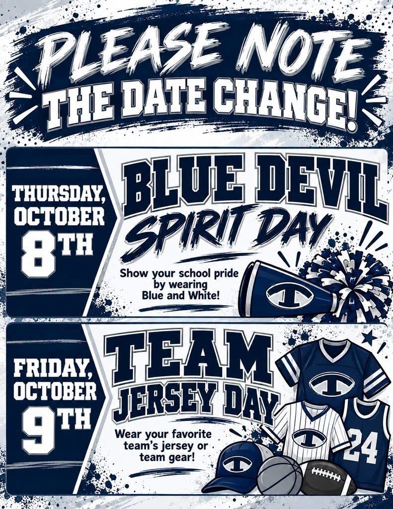 Homecoming dress up days date change.