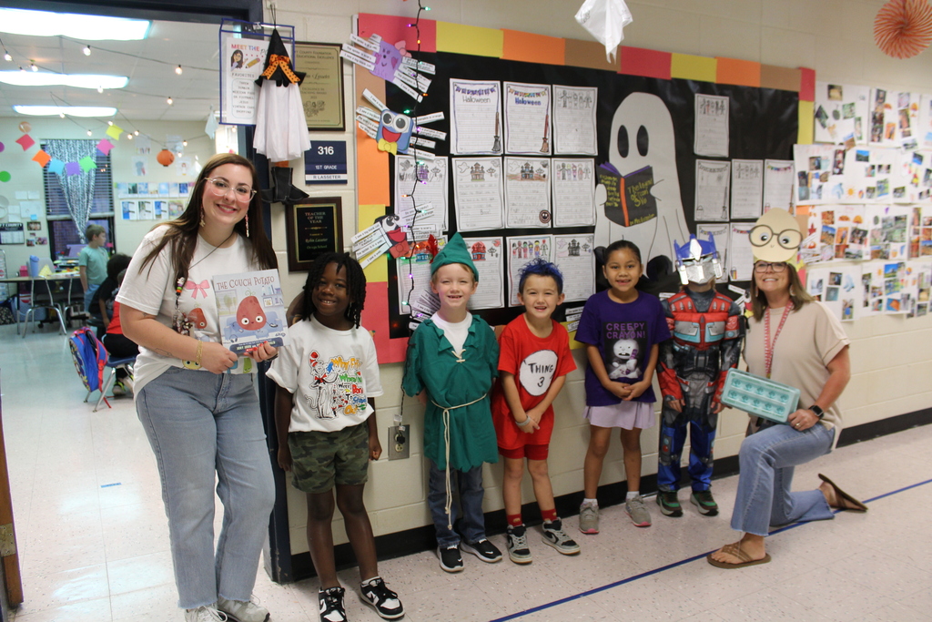 Students dressed up for book character HOCO week!