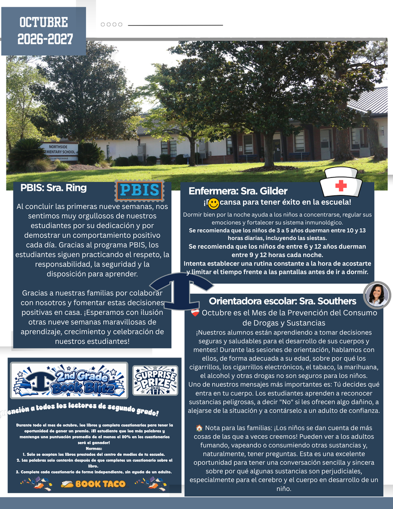 October Northside Newsletter Spanish