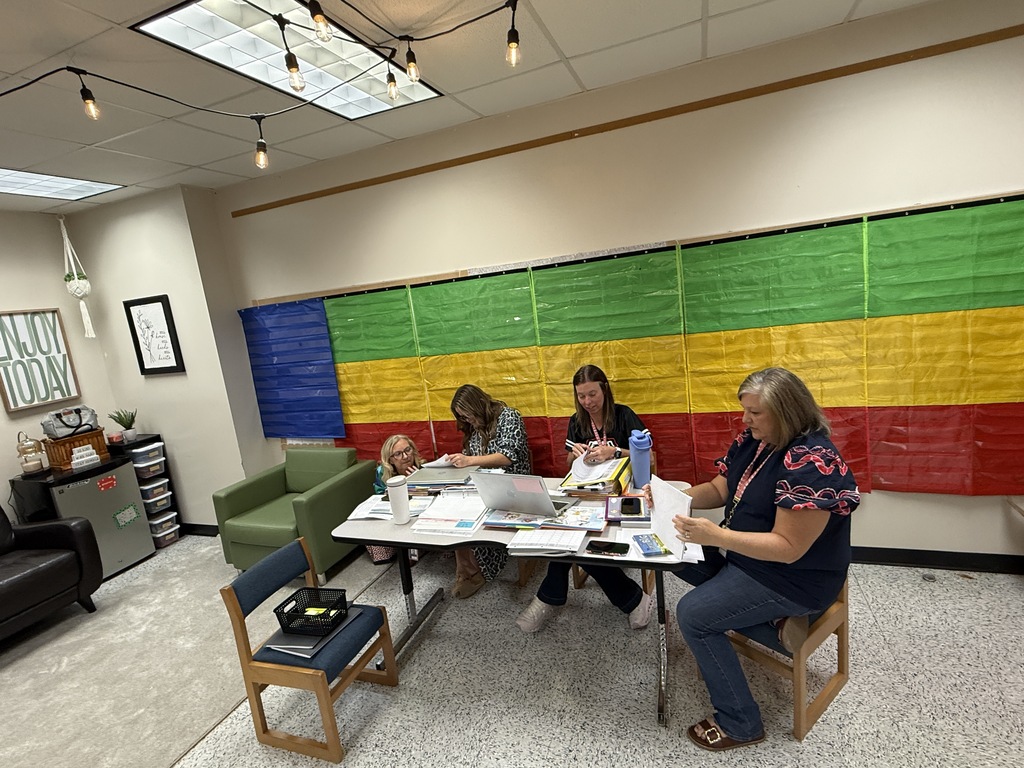 Omega Elementary School teachers collaboratively planning. 