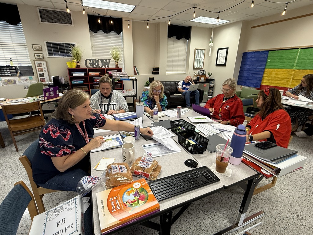 Omega Elementary School teachers collaboratively planning. 