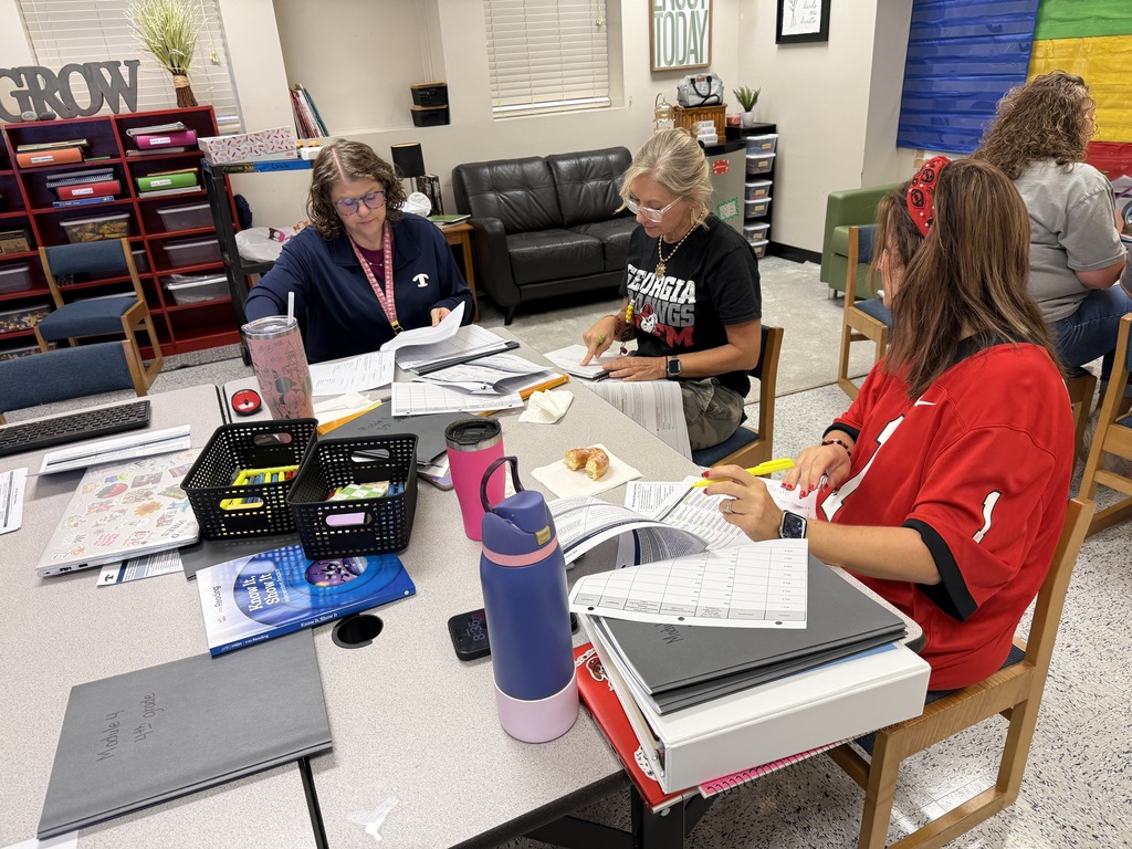 Omega Elementary School teachers collaboratively planning. 