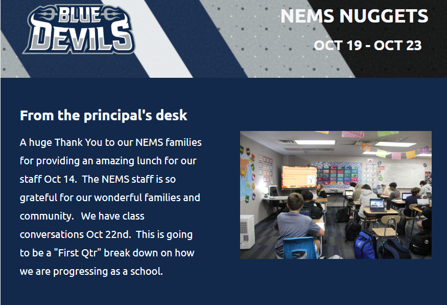 NEMS NEWSLETTER OCT 19