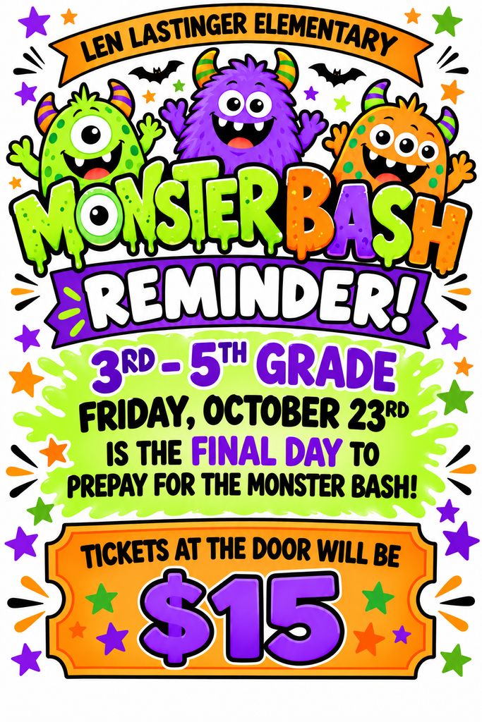 Monster Bash Reminder