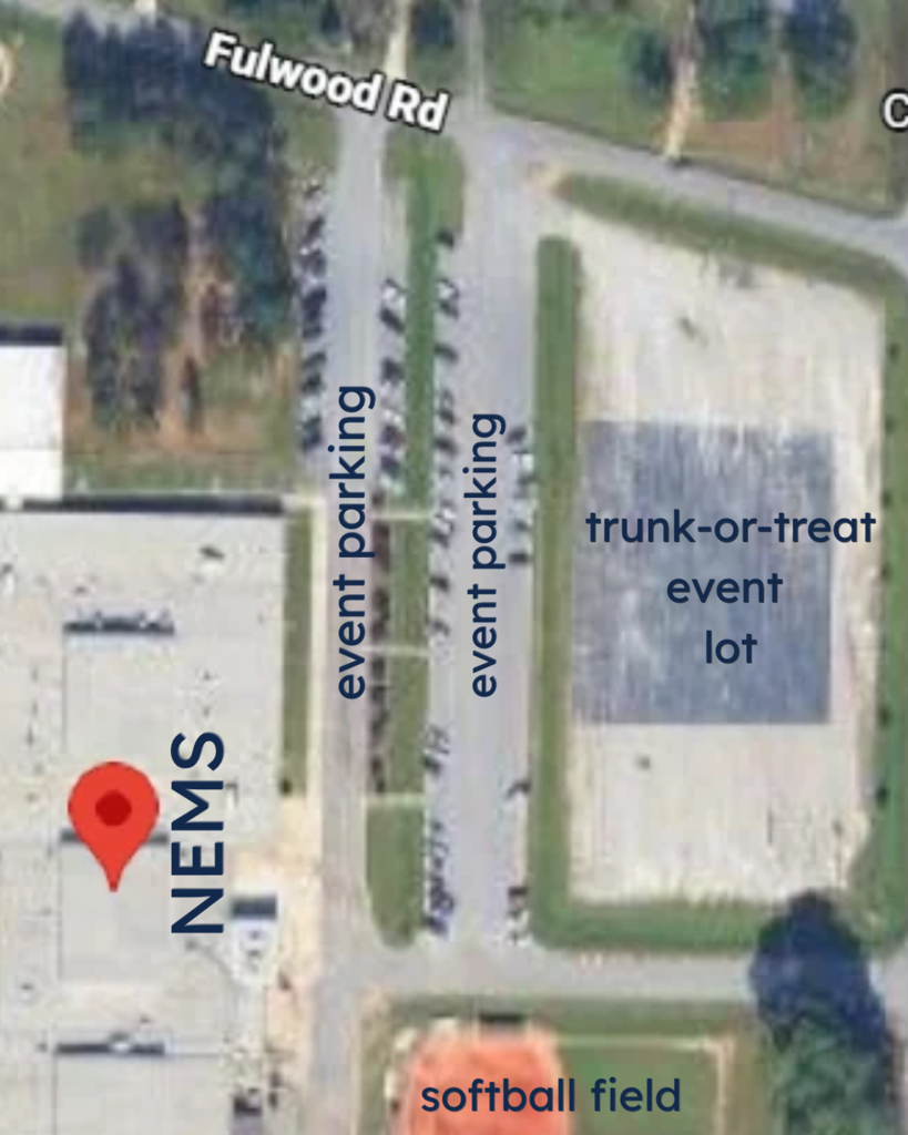 detailed map for trunk or treat