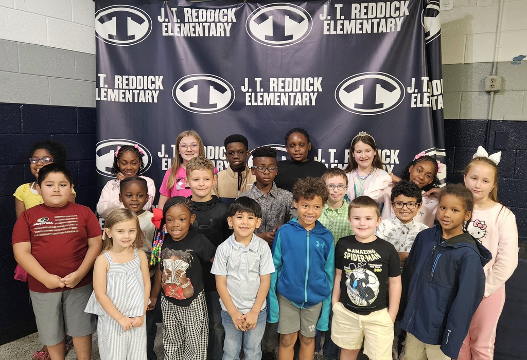 🎉 Congratulations to our J.T. Reddick Elementary Students of the Month! Your hard work, positive attitudes, and outstanding character make us proud. Keep shining and setting a great example for others! 🌟👏 #WeAreJTR #StudentOfTheMonth #4theT