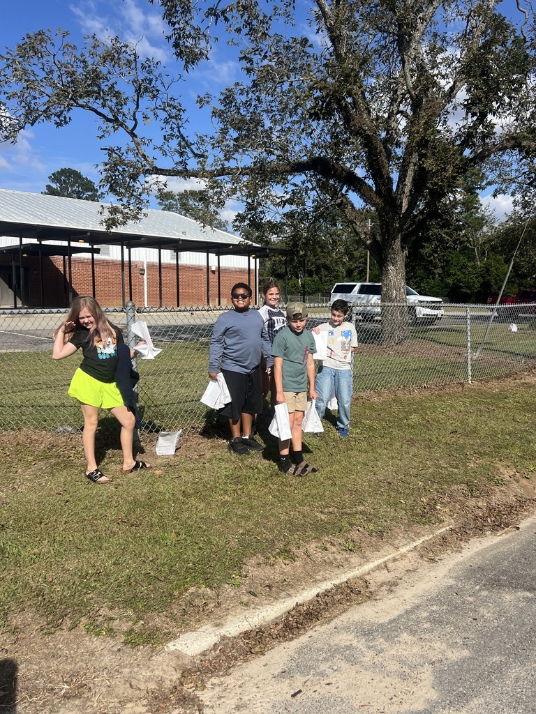 Omega Elementary student council members participated in the "Go Light Up Your World" campaign.