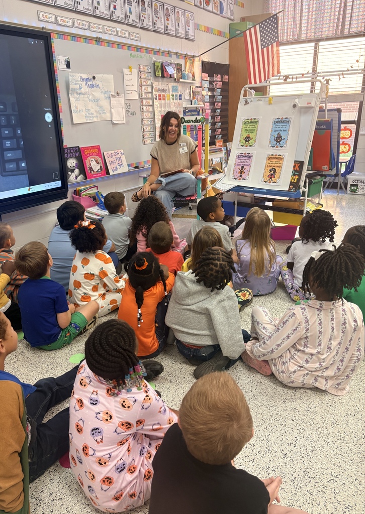Ms. Duncan visit Mrs. Deanda's first grade class for a read aloud and activity.