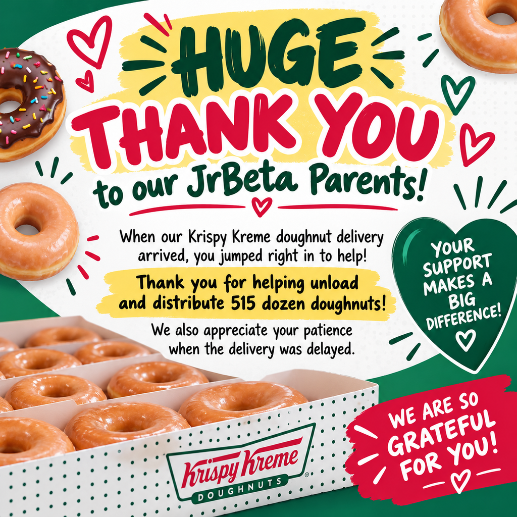 Thank you jrBETA parents 