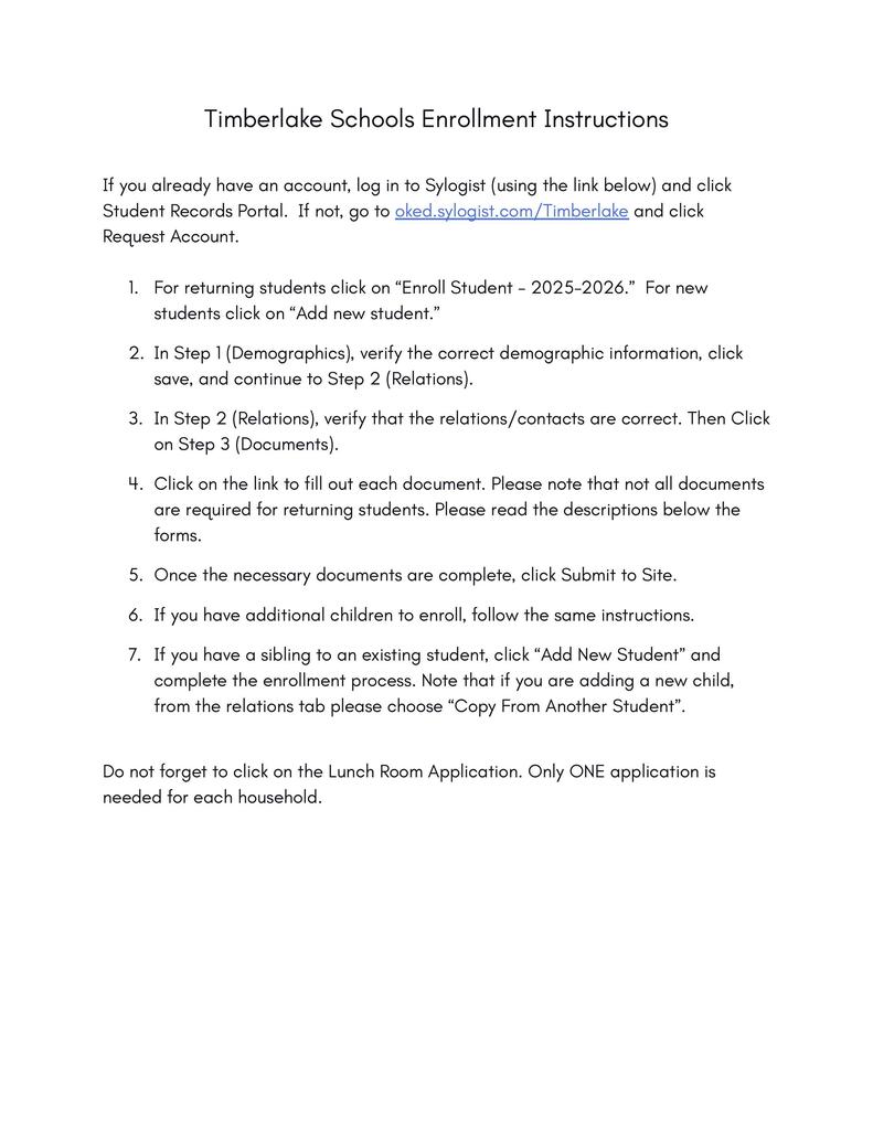 Enrollment Instructions