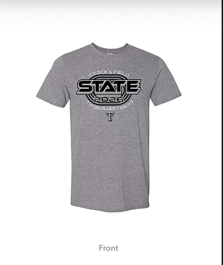 Gray state track shirt front