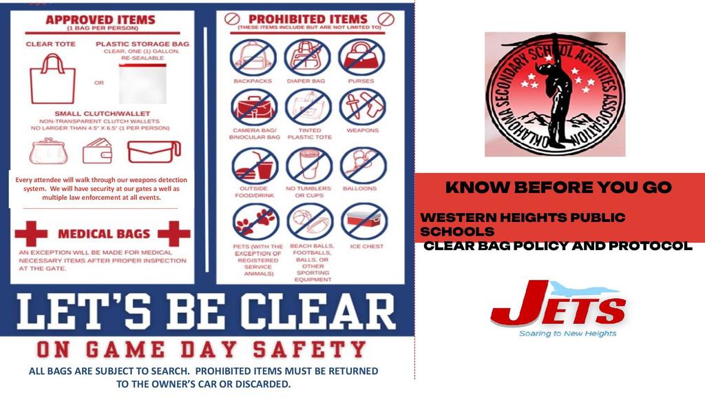 Clear bag policy will be in effect at the state track meet