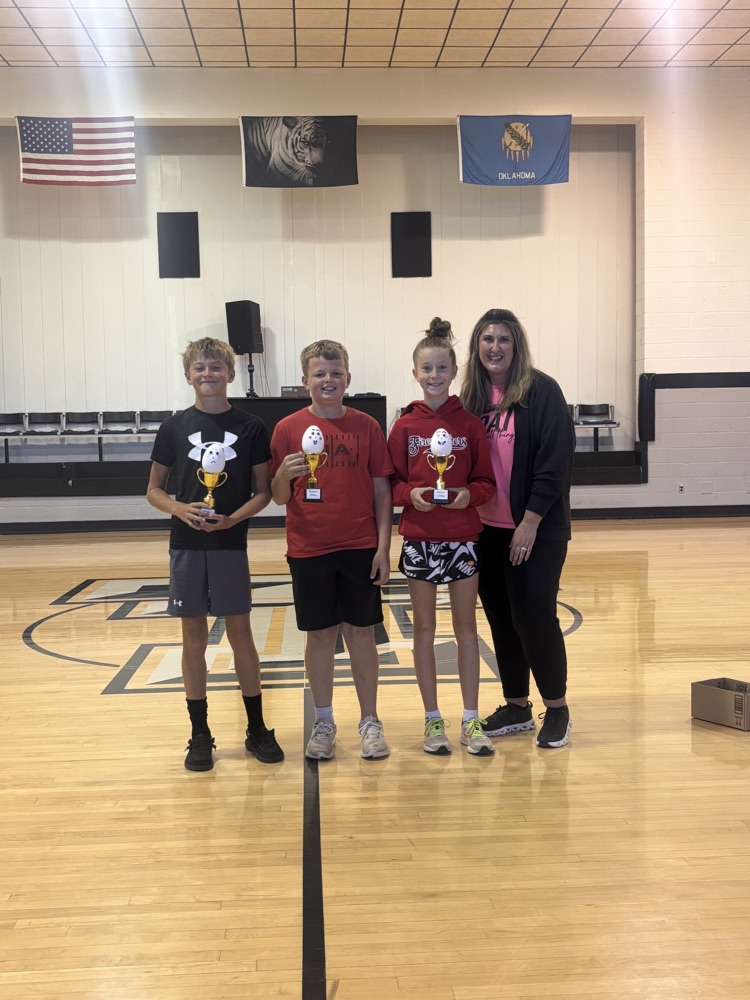 winners from the egg drop they were judged on softest landing, hardest landing and peoples choice  