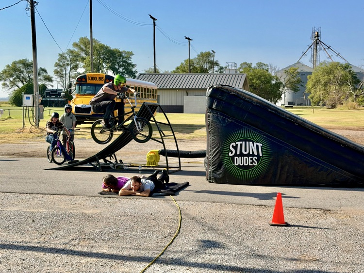 Bully Free BMX riders presenting to the elementary 