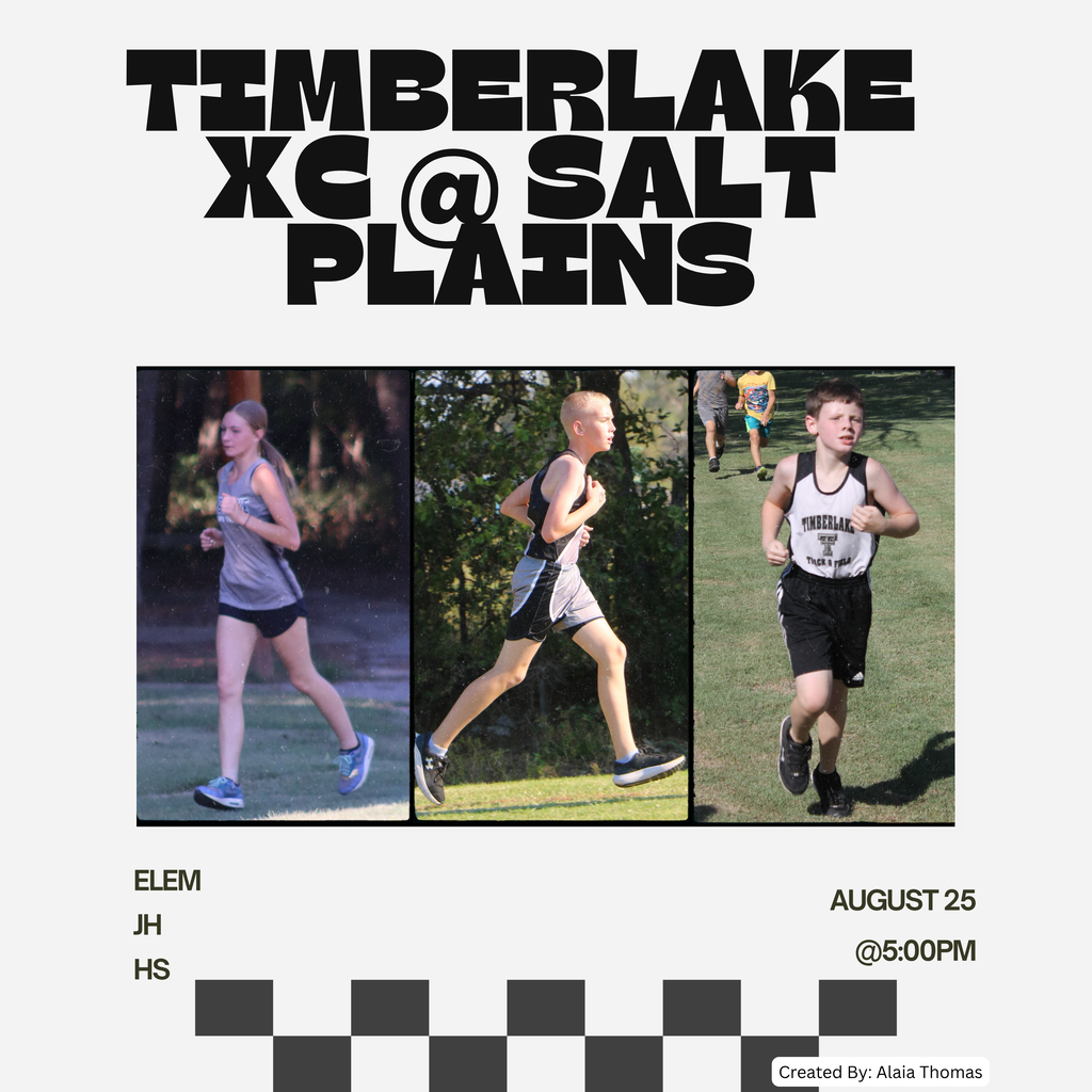 Timberlake Cross Country at the Salt Plains Park on Tuesday, August 25th at 5 PM