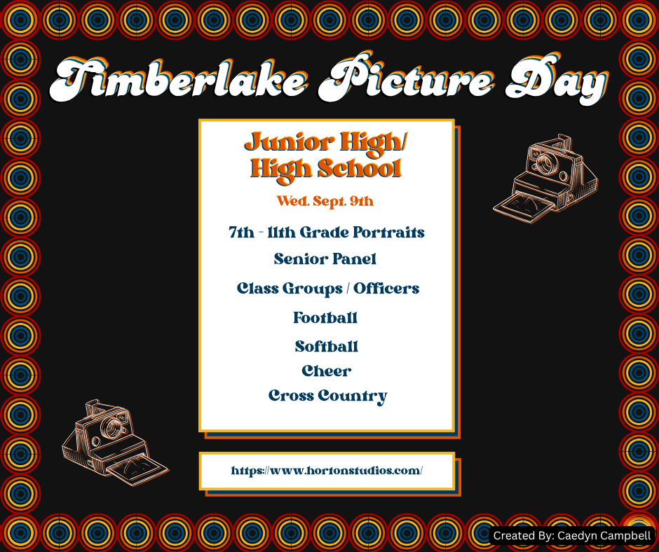 JH/HS picture day Wed. Sept. 9th