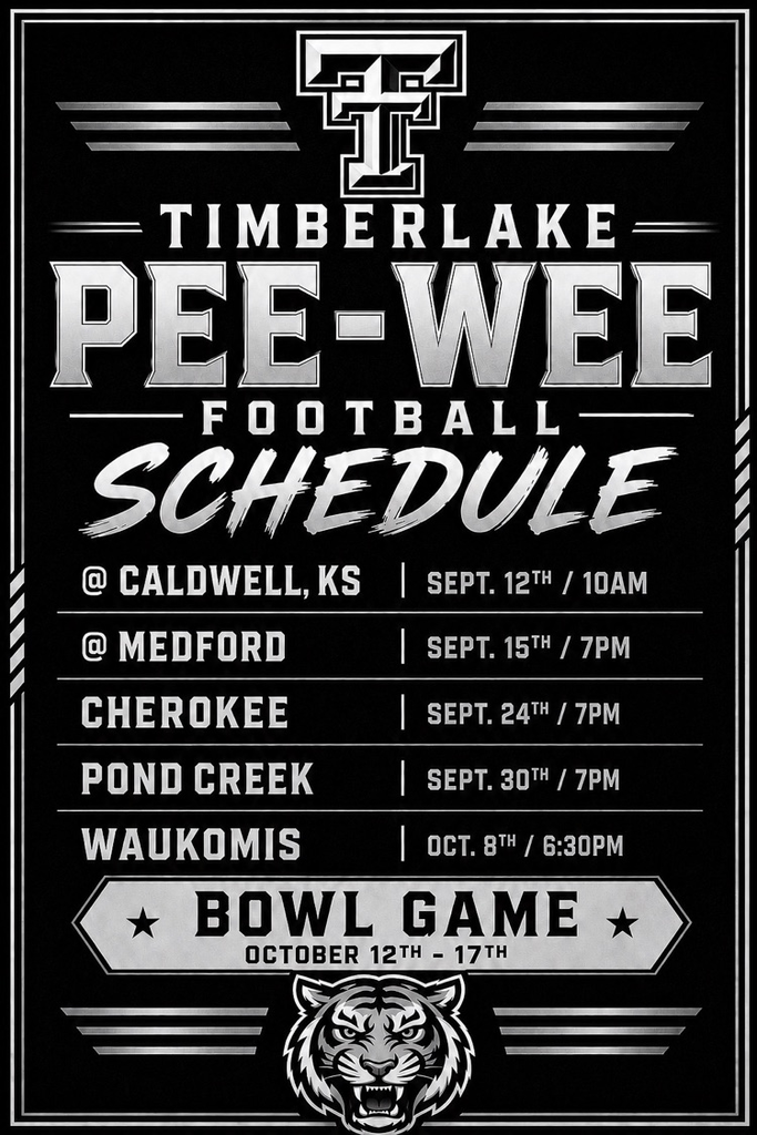 Timberlake Pee Wee football schedule