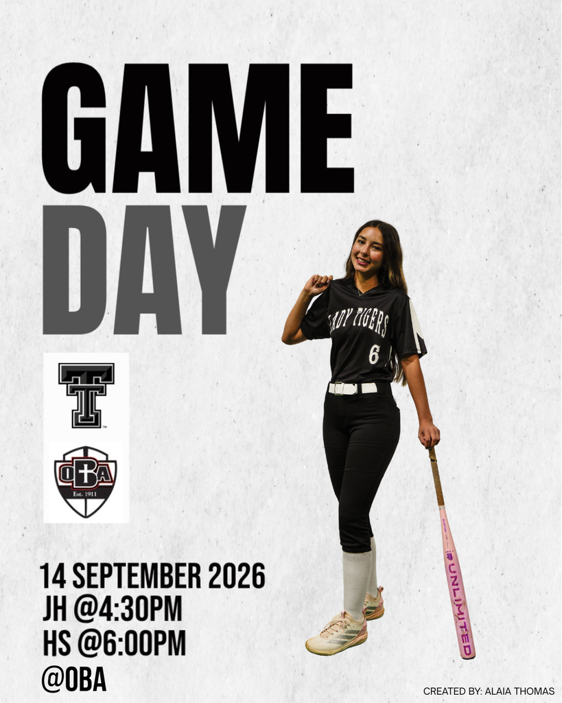 JH/HS softball @ OBA at 4:30pm 9/14