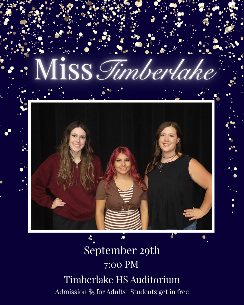 Miss Timberlake Sept. 29th, 7 PM HS Auditorium