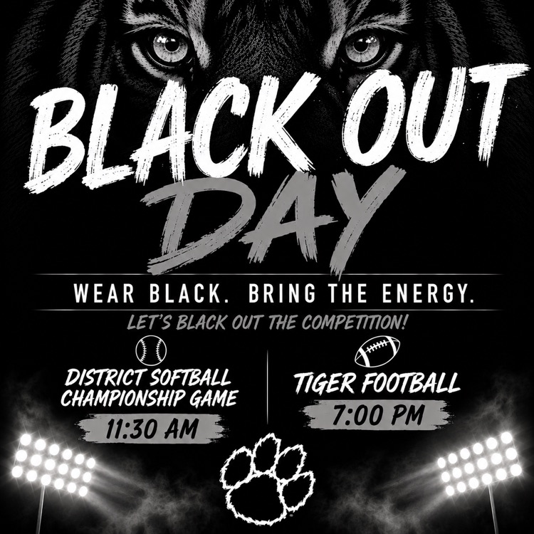9/25 Spirit dress up day is black out 