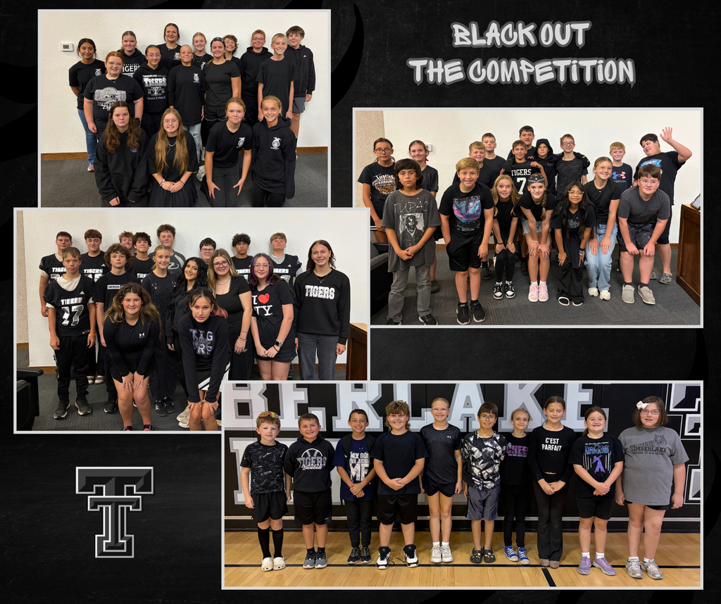 Black out the competition spirit day collage