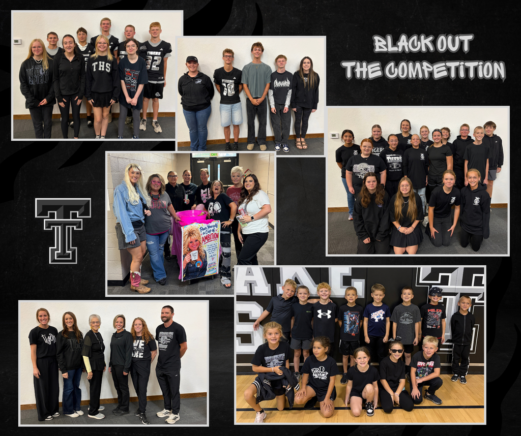 Black out the competition spirit day collage