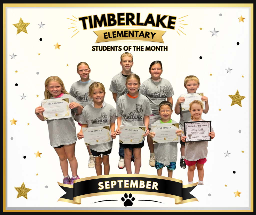 September Students of the Month for the elementary