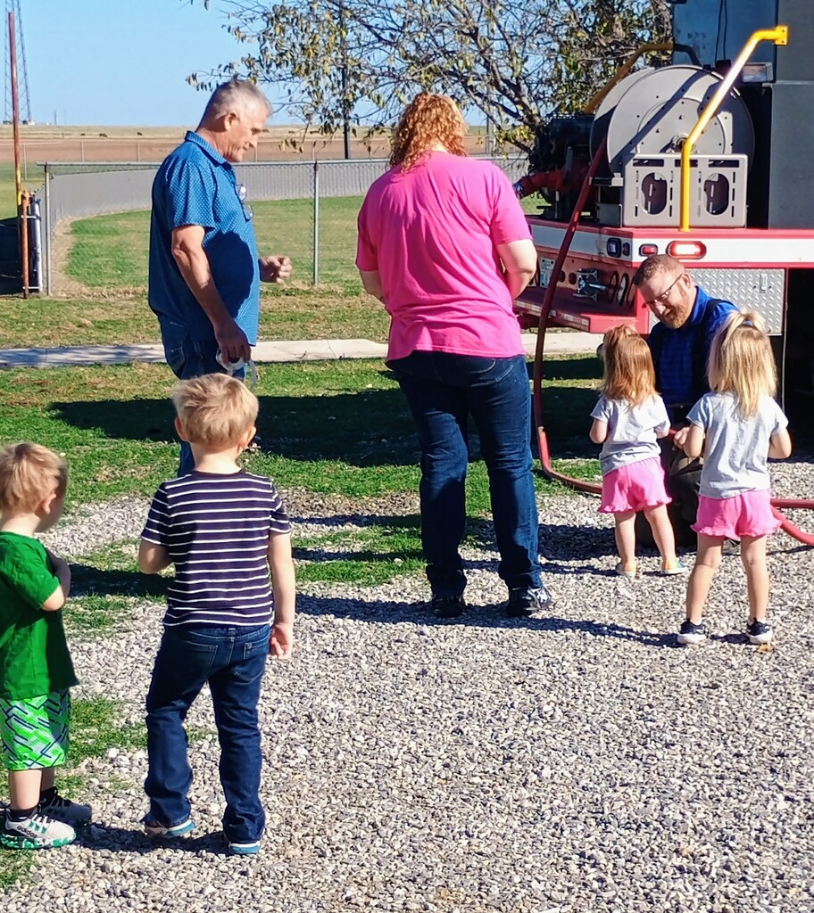 October is fire safety month. A big thanks to Goltry FD for visiting with some of the elementary classes.