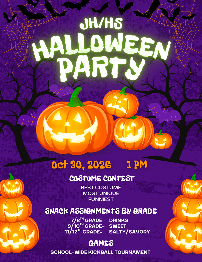 JH/HS Halloween Party on 10/30