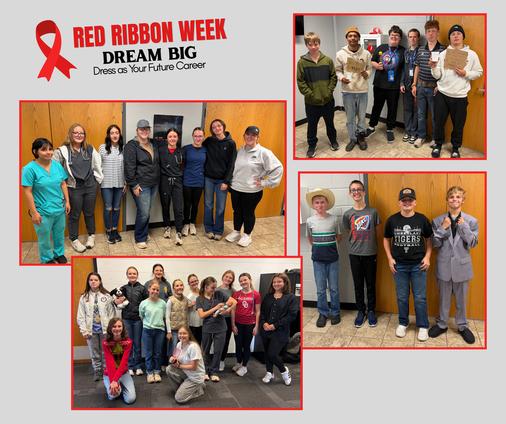 Collage of students dressing up for future career day