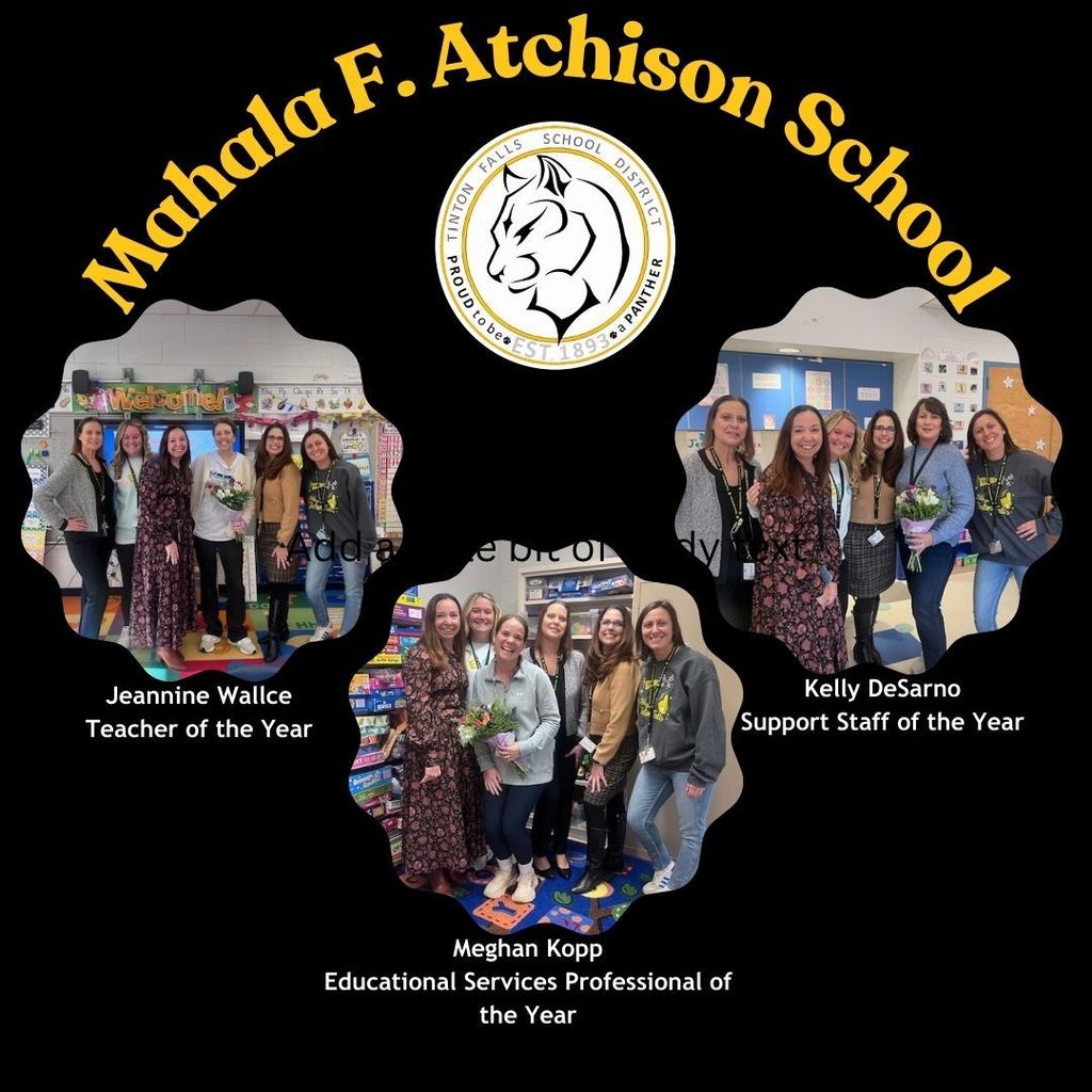 Mahala F. Atchison School-poster with pictures of the staff members identified