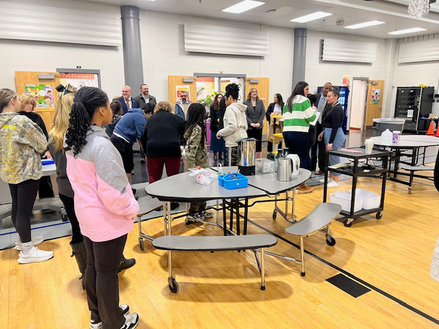 Students with the guests