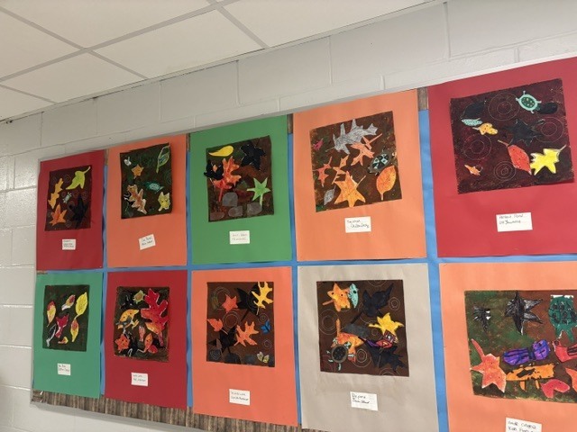 Fall leaves display