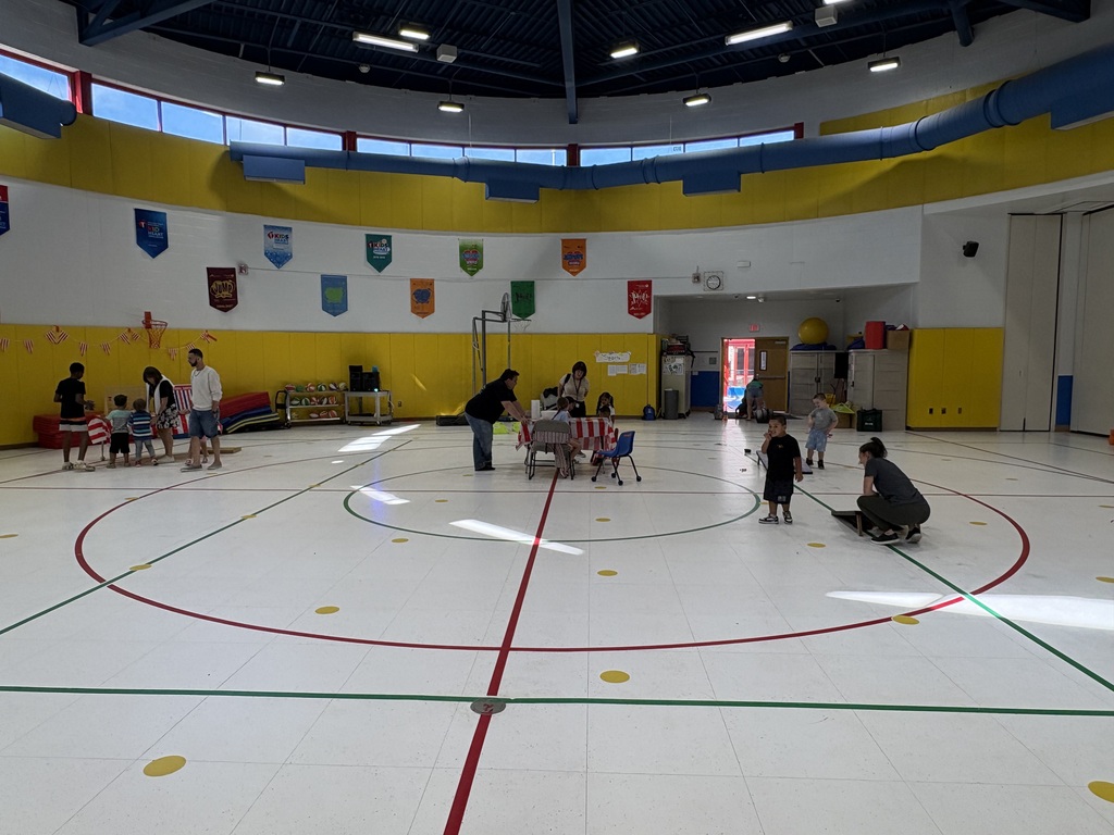 Student playing games in the gym.