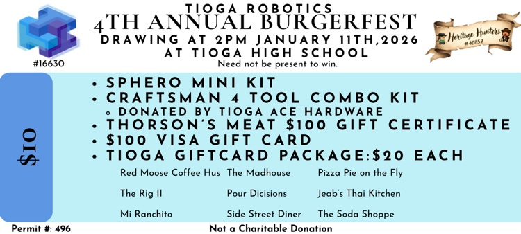 BurgerFest Raffle Tickets