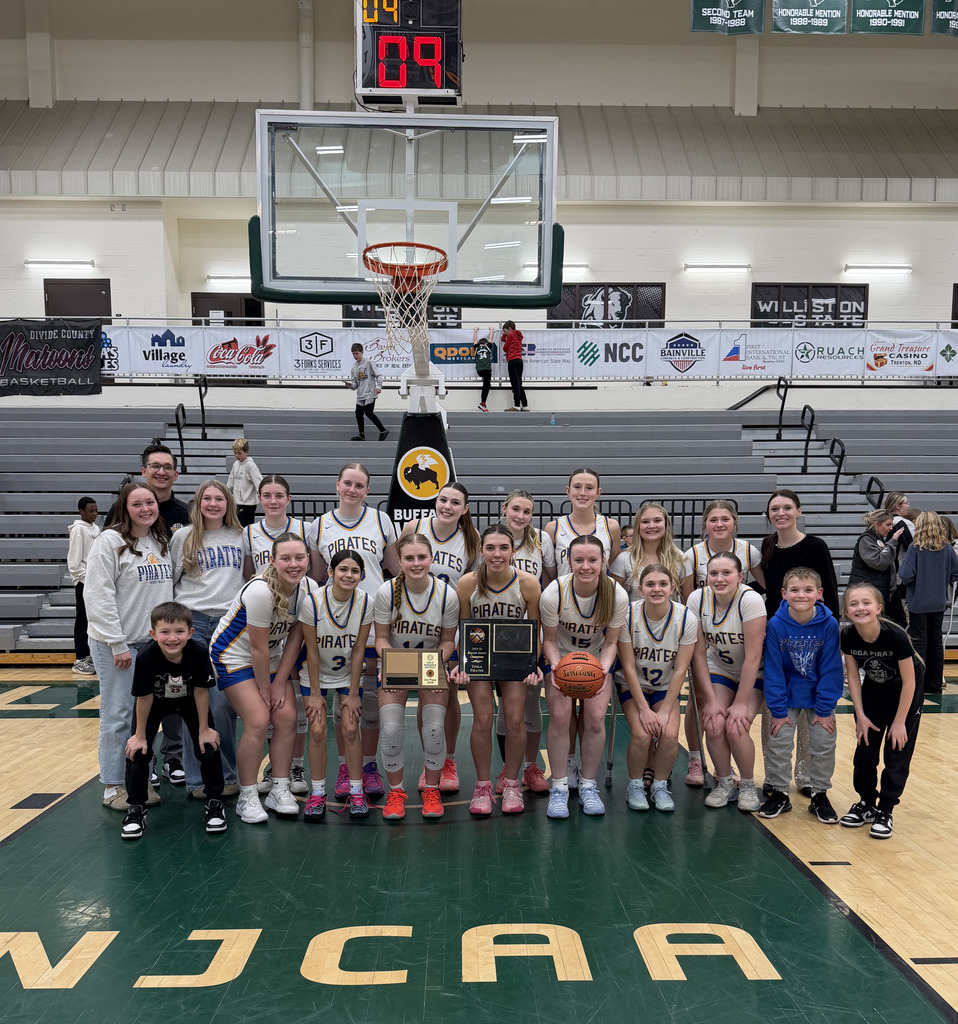 The Lady Pirates came home with a hard fought 2nd place District Tournament finish last night at Williston State College. The girls also took some hardware!  Ava Wallin - Regular Season All District Team  Kambree Johnson - Regular Season All District Team  Theea Johnson - Regular Season All District Team / District 5 All Tournament Team Selection  Cheryl Hayes - Regular Season All District Team / District 5 All Tournament Team Selection / 2026 District 5 Senior Athlete of the Year. She also eclipsed the 1,500 point mark during the first round of the District Tournament 