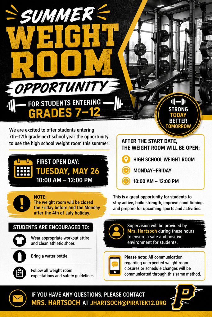 Summer Weight Room Opportunity