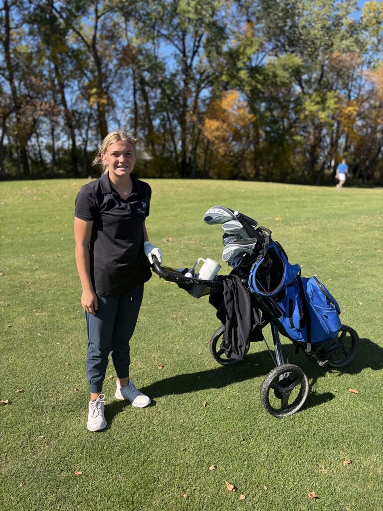 Marli after completing her 18th hole