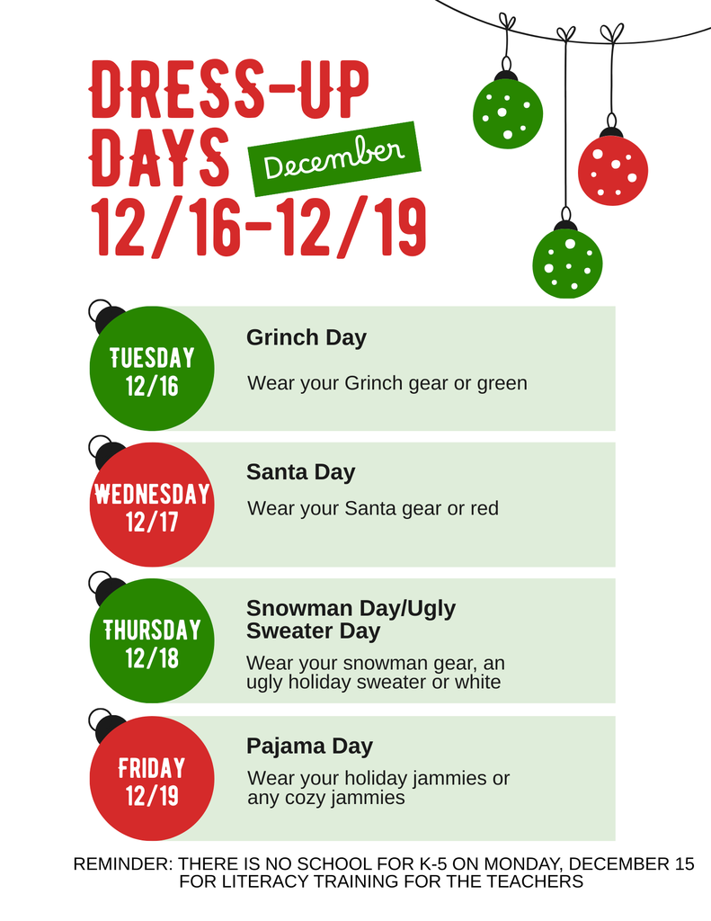 Dress Up Days - December 2025
